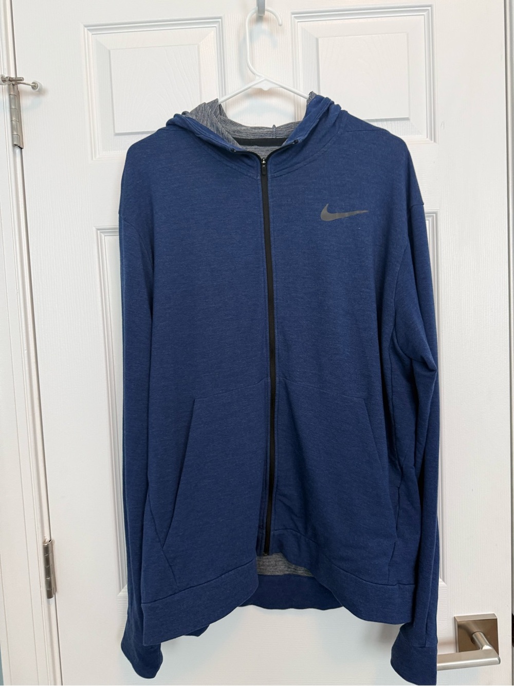 Nike Blue Full-Zip Hoodie with Subtle Swoosh